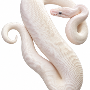 Blue eyed leucistic ball python